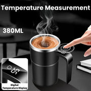 380ML Self - Stirring Electric Coffee Mug Black and White Cup - Freeyouthzbandz