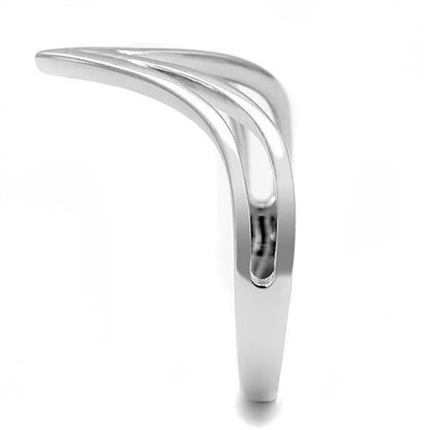 3W1383 - Rhodium 925 Sterling Silver Ring with No Stone - Freeyouthzbandz