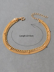 Gold Silver Multi - layer Chain Adjustable Bracelet Women Multiple Style Jewellery - Freeyouthzbandz