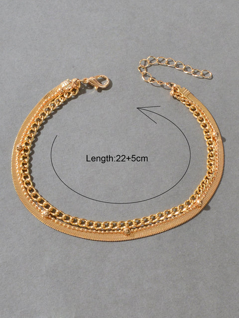 Gold Silver Multi - layer Chain Adjustable Bracelet Women Multiple Style Jewellery - Freeyouthzbandz