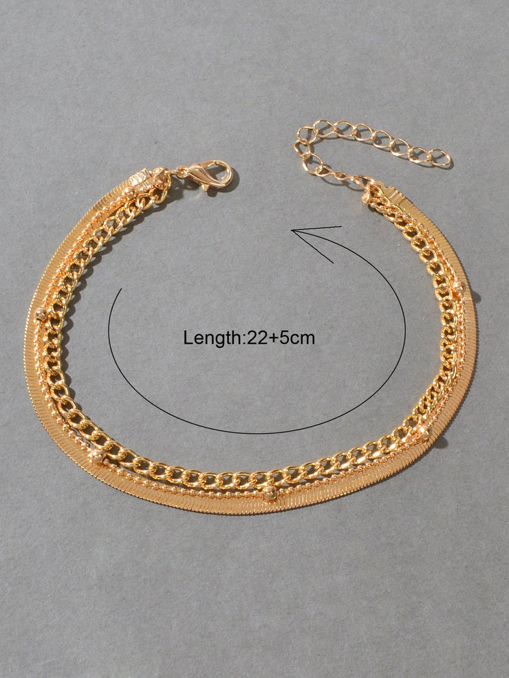 Gold Silver Multi - layer Chain Adjustable Bracelet Women Multiple Style Jewellery - Freeyouthzbandz