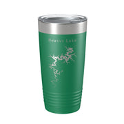 Beaver Lake Map Tumbler Travel Mug Insulated Laser Engraved Coffee Cup Arkansas 20 oz - Freeyouthzbandz