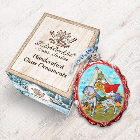 Melchior Three Kings Mercury Glass Ornament by G. DeBrekht - Nativity Holiday Decor - 772015 - Freeyouthzbandz
