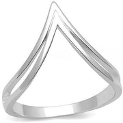 3W1383 - Rhodium 925 Sterling Silver Ring with No Stone - Freeyouthzbandz