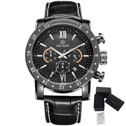 MEGIR Luxury Men's Business Watches Chronograph Waterproof Stainless Steel Quartz Watch Calendar Male Clock Reloj Hombre 3008 - Freeyouthzbandz