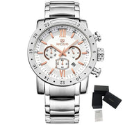 MEGIR Luxury Men's Business Watches Chronograph Waterproof Stainless Steel Quartz Watch Calendar Male Clock Reloj Hombre 3008 - Freeyouthzbandz