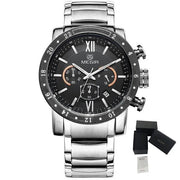 MEGIR Luxury Men's Business Watches Chronograph Waterproof Stainless Steel Quartz Watch Calendar Male Clock Reloj Hombre 3008 - Freeyouthzbandz
