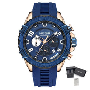 MEGIR Luxury Men's Watches Fashion Sport Quartz Watch Waterproof Date Chronograph Military Wristwatches Clock Reloj Hombre 2200 - Freeyouthzbandz