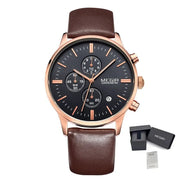 MEGIR Sport Watch for Men Luxury Waterproof Quartz Clock Leather Wristwatch Luminous Military Watches Calendar reloj hombre 2011 - Freeyouthzbandz