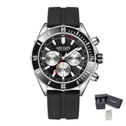 MEGIR Watch with Chronograph Men Fashion Quartz Military Waterproof Calendar Business Casual Wrist Watches Clock Montre Homme - Freeyouthzbandz