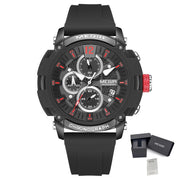 MEGIR Fashion Military Watch for Men Top Luxury Sport Quartz Chronograph Waterproof Male Clock Wristwatch Silicone Reloj Hombre - Freeyouthzbandz
