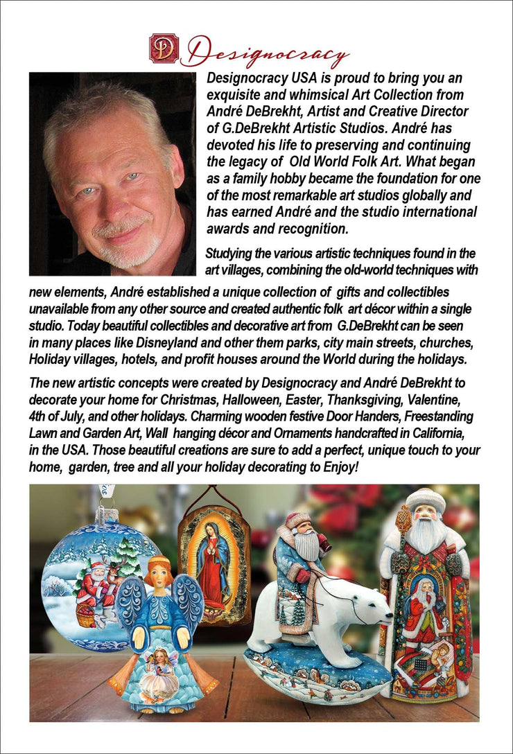 Adoration Angel Handcrafted Christmas Figurine by G. Debrekht - Nativity Holiday Decor - 552727 - Freeyouthzbandz