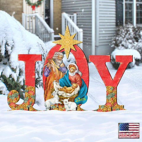 Joy Regal Outdoor Nativity Set by G. DeBrekht - Nativity Holiday Decor - 8121456F - S3M - Freeyouthzbandz