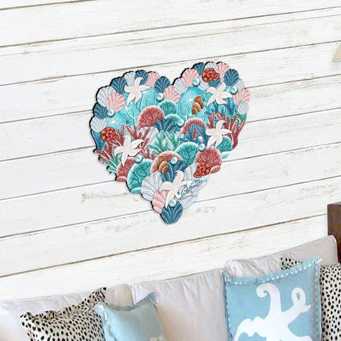 Coastal Heart Door Decor by G. DeBrekht - Coastal Holiday Decor - 8198737H - Freeyouthzbandz