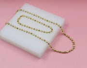 Gold Filled Shiny Textured Ball Chain (F264B)(I441) - Freeyouthzbandz