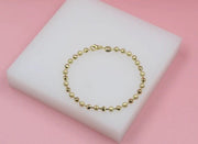 Gold Filled Shiny Textured Ball Chain (F264B)(I441) - Freeyouthzbandz