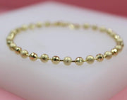 Gold Filled Shiny Textured Ball Chain (F264B)(I441) - Freeyouthzbandz