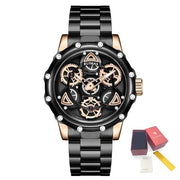 RUIMAS Quartz Watches Men's Business Wristwatch Waterproof Male Clock Chronograph Stainless Steel Casual Watch reloj hombre 331 - Freeyouthzbandz