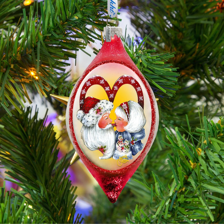 Merry Kissmas Glass Ornament by Jamie Mills - Price - Christmas Decor - 757 - 302 - MP - Freeyouthzbandz