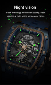 MEGIR Original Fashion Men Watches Automatic Mechanical Watch Steel Case Sport Skeleton Dial Wristwatch Waterproof Clock Reloj Hombre 2242 - Freeyouthzbandz