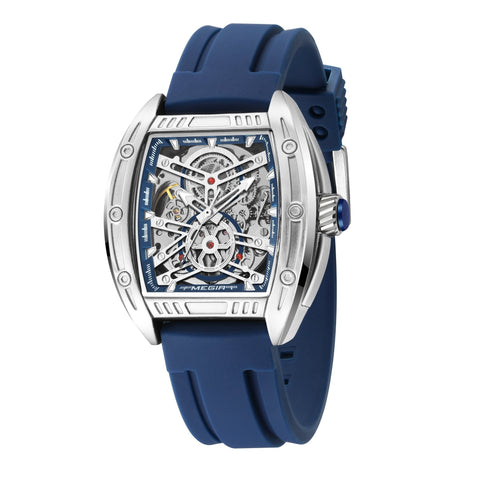 MEGIR Original Luxury Sport Watch for Men Silicone Band Automatic Mechanical Movement WristWatches Luminous Clock Reloj Hombre 8601 - Freeyouthzbandz