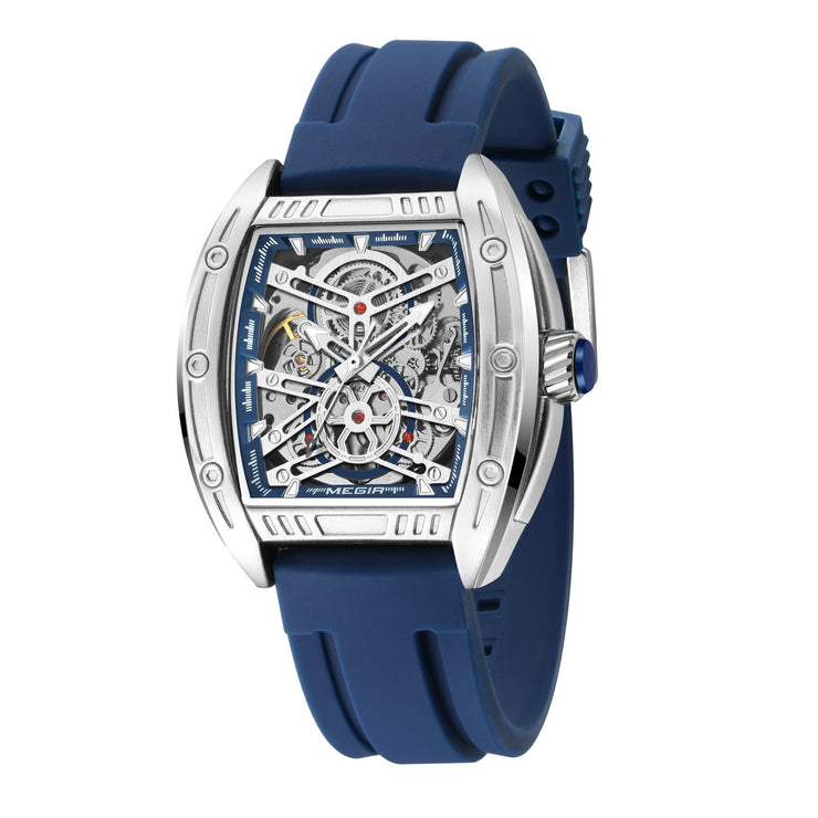 MEGIR Original Luxury Sport Watch for Men Silicone Band Automatic Mechanical Movement WristWatches Luminous Clock Reloj Hombre 8601 - Freeyouthzbandz