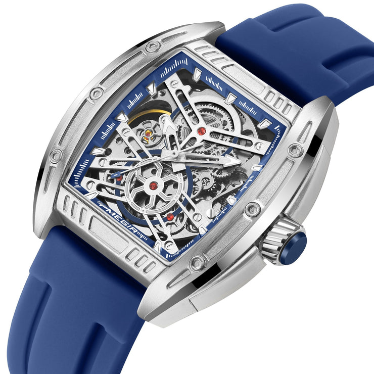 MEGIR Original Luxury Sport Watch for Men Silicone Band Automatic Mechanical Movement WristWatches Luminous Clock Reloj Hombre 8601 - Freeyouthzbandz