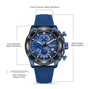 MEGIR Mens' Watches Luxury Fashion Military Sport Watch for Man Waterproof Luminous Silicone Quartz Wrist Watch Clock 2211 - Freeyouthzbandz