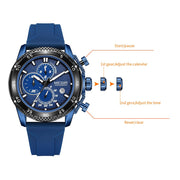 MEGIR Mens' Watches Luxury Fashion Military Sport Watch for Man Waterproof Luminous Silicone Quartz Wrist Watch Clock 2211 - Freeyouthzbandz