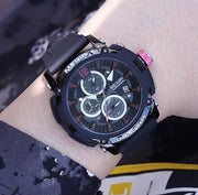 MEGIR Fashion Military Watch for Men Top Luxury Sport Quartz Chronograph Waterproof Male Clock Wristwatch Silicone Reloj Hombre - Freeyouthzbandz