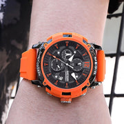 MEGIR Fashion Military Watch for Men Top Luxury Sport Quartz Chronograph Waterproof Male Clock Wristwatch Silicone Reloj Hombre - Freeyouthzbandz