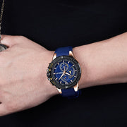 MEGIR Watches for Men Chronograph Fashion Luxury Sports Watches Silicone Strap Waterproof Calendar Quartz Man Clock Wristwatch - Freeyouthzbandz