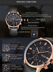 MEGIR Sport Watch for Men Luxury Waterproof Quartz Clock Leather Wristwatch Luminous Military Watches Calendar reloj hombre 2011 - Freeyouthzbandz
