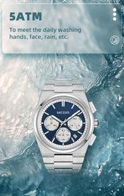 MEGIR Men's Business Watches Original Analogue Quartz Wrist Watch Luminous 5ATM Waterproof Steel Large Dial Clock Reloj Hombre - Freeyouthzbandz