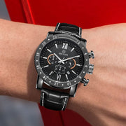 MEGIR Luxury Men's Business Watches Chronograph Waterproof Stainless Steel Quartz Watch Calendar Male Clock Reloj Hombre 3008 - Freeyouthzbandz