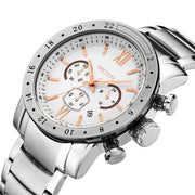 MEGIR Luxury Men's Business Watches Chronograph Waterproof Stainless Steel Quartz Watch Calendar Male Clock Reloj Hombre 3008 - Freeyouthzbandz