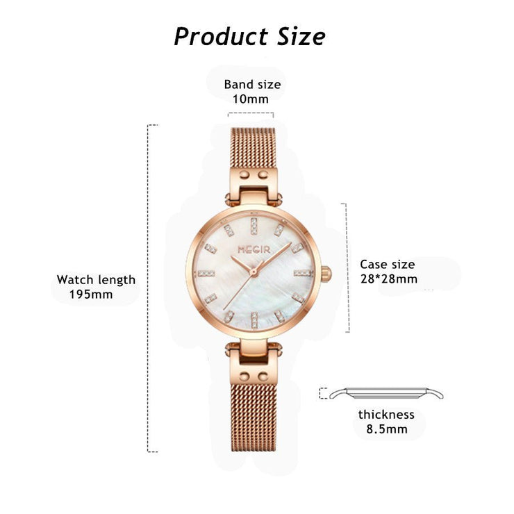 MEGIR Watches for Women Top Brand Fashion Ladies Wristwatch Waterproof Female Quartz Luxury Watch Montre Femme - Freeyouthzbandz