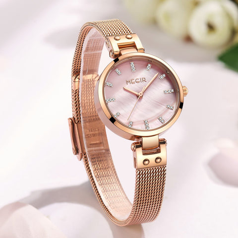 MEGIR Watches for Women Top Brand Fashion Ladies Wristwatch Waterproof Female Quartz Luxury Watch Montre Femme - Freeyouthzbandz