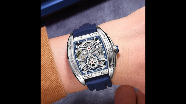 MEGIR Original Luxury Sport Watch for Men Silicone Band Automatic Mechanical Movement WristWatches Luminous Clock Reloj Hombre 8601 - Freeyouthzbandz