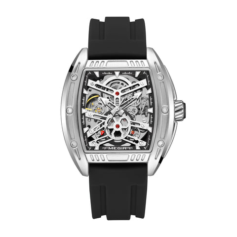 MEGIR Original Luxury Sport Watch for Men Silicone Band Automatic Mechanical Movement WristWatches Luminous Clock Reloj Hombre 8601 - Freeyouthzbandz