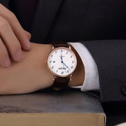 MEGIR Luxury Automatic Mechanical Watch for Men Large Dial Sapphire Leather Strap Male Wristwatch Sports Waterproof Date Clock 62012 - Freeyouthzbandz