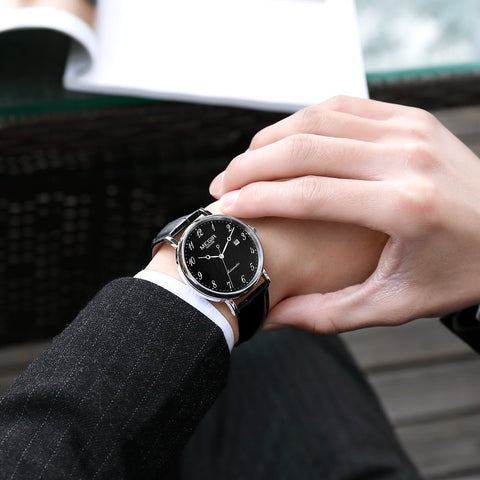 MEGIR Luxury Automatic Mechanical Watch for Men Large Dial Sapphire Leather Strap Male Wristwatch Sports Waterproof Date Clock 62012 - Freeyouthzbandz