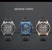 RUIMAS Top Luxury Quartz Wristwatches Men Silicone Large Dial Military Sports Watches Waterproof Luminous Date Reloj Hombre - Freeyouthzbandz