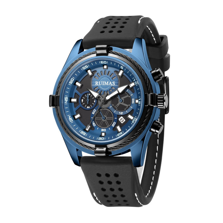 RUIMAS Top Luxury Quartz Wristwatches Men Silicone Large Dial Military Sports Watches Waterproof Luminous Date Reloj Hombre - Freeyouthzbandz
