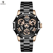 RUIMAS Quartz Watches Men's Business Wristwatch Waterproof Male Clock Chronograph Stainless Steel Casual Watch reloj hombre 331 - Freeyouthzbandz