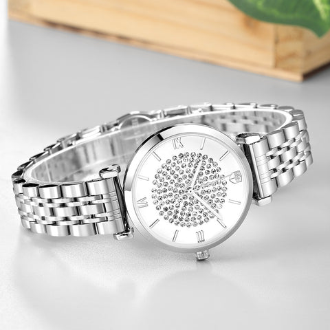 RUIMAS Fashion Women Watch Luxury Quartz Wristwatch Stainless Steel Ladies Casual Watches Dress Clock Relogio Feminino 538 - Freeyouthzbandz