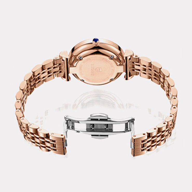 RUIMAS Fashion Women Watch Luxury Quartz Wristwatch Stainless Steel Ladies Casual Watches Dress Clock Relogio Feminino 538 - Freeyouthzbandz