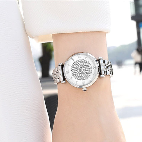 RUIMAS Fashion Women Watch Luxury Quartz Wristwatch Stainless Steel Ladies Casual Watches Dress Clock Relogio Feminino 538 - Freeyouthzbandz