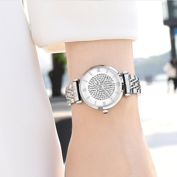 RUIMAS Fashion Women Watch Luxury Quartz Wristwatch Stainless Steel Ladies Casual Watches Dress Clock Relogio Feminino 538 - Freeyouthzbandz