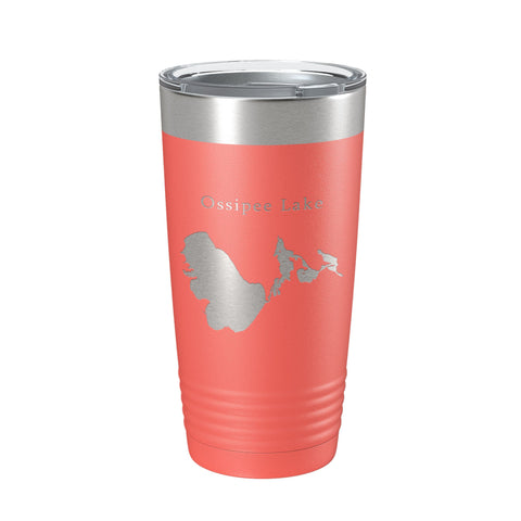 Ossipee Lake Map Tumbler Travel Mug Insulated Laser Engraved Coffee Cup New Hampshire 20 oz - Freeyouthzbandz